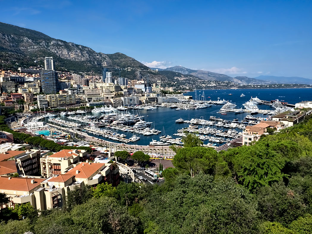 Port Hercule in Monte Carlo, Monaco is a deep-water port that has been in use since ancient times