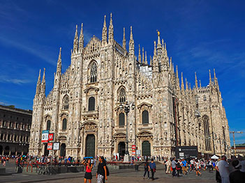 Milan Cathedral in Duomo Square, Milan, Italy
