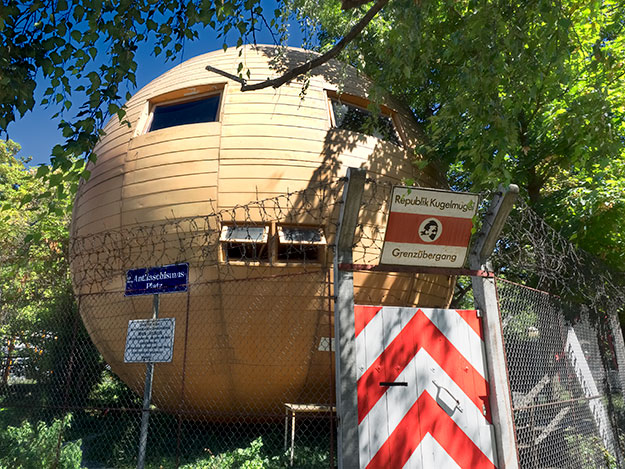 The unorthodox spherical house known as Kugelmugel, another of the weirdly wonderful things to do in Vienna, has been a source of controversy and litigation for years