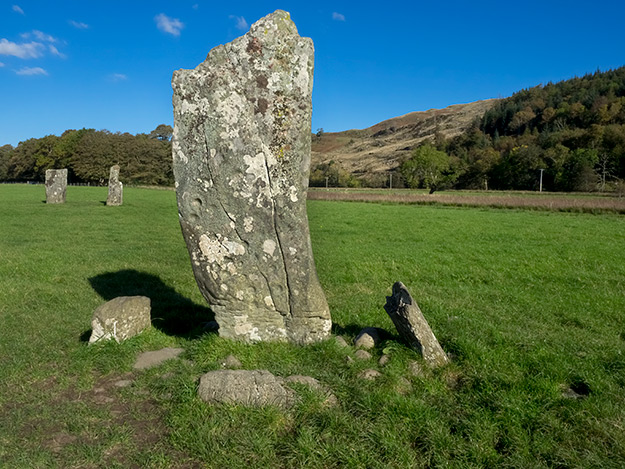 The Standing Stones at Nether Largie are believed to be aligned with the rising and setting moon