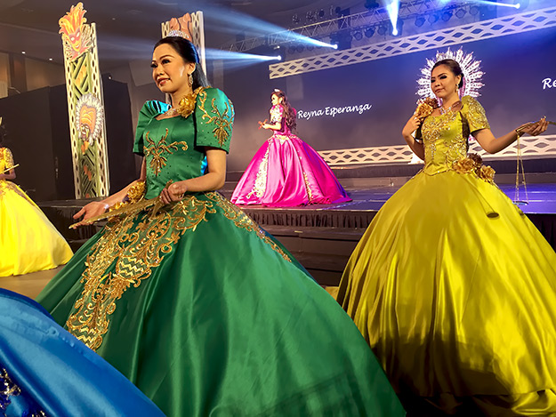 Filipino beauty queens parade at the Opening Night ceremony at TVEX in Manila 2016