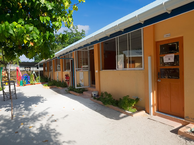 The school on Bodufolhudhoo, which provides education through grade 12