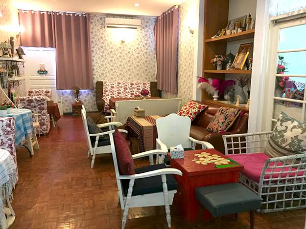 Comfortable seating inside Cozy Cafe in Chiang Mai