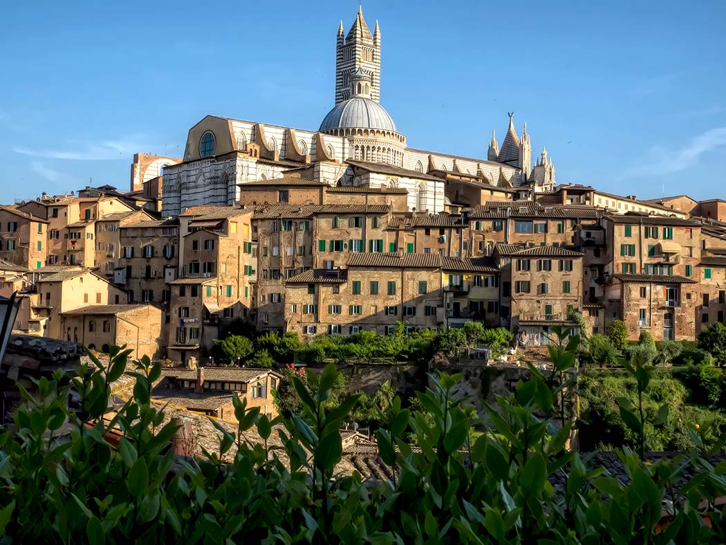 My stay at the Montestigliano Tuscan retreat included a visit to the hilltop village of Siena, Italy, where the skyline is topped by the Duomo, Cattedrale de Santa Maria Assunta