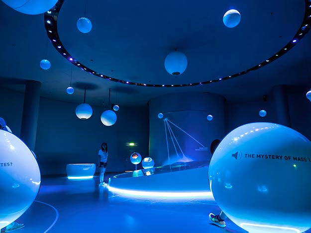The Universe of Particles, one of the permanent exhibit available to those who are unable to book tours at CERN