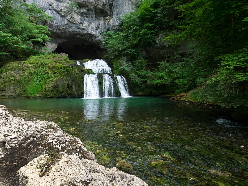 In ancient times, the water flowing from this cave near Nans-sous-Sainte-Anne, France, was believed to be the source of the Lison River