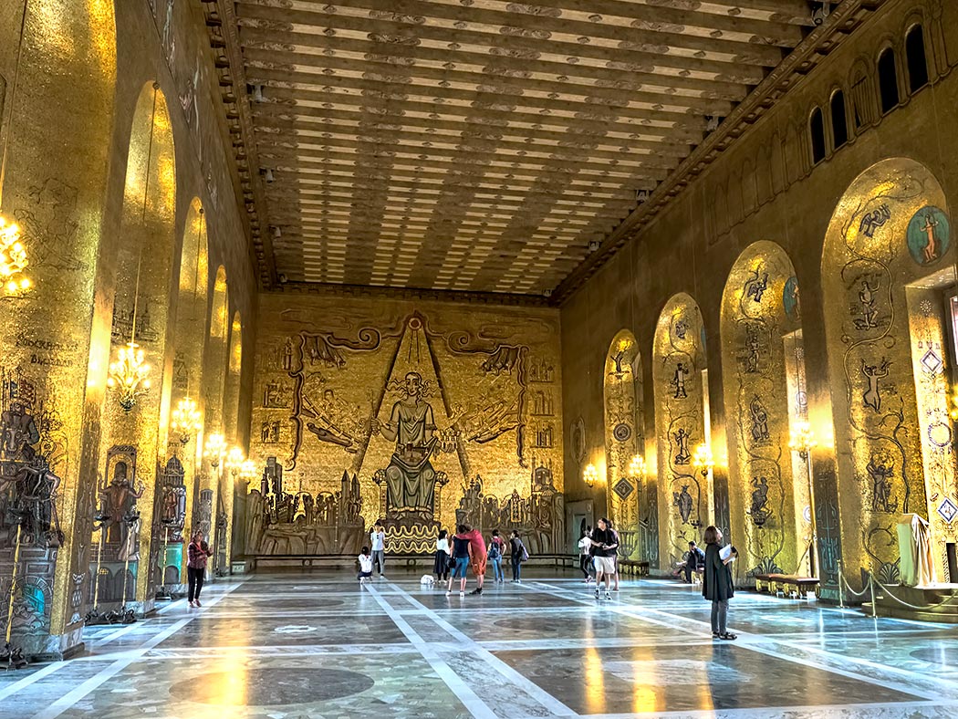 Golden Hall At Stockholm City Hall Site Of The Nobel Laureate Ball