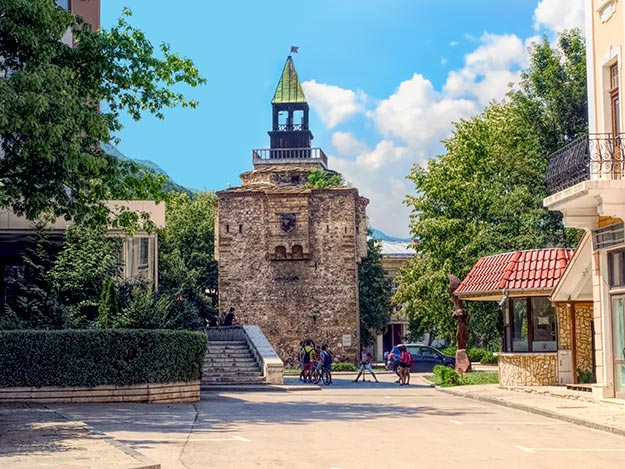 Sixteenth century watchtower in the town of Vrasta, Bulgaria
