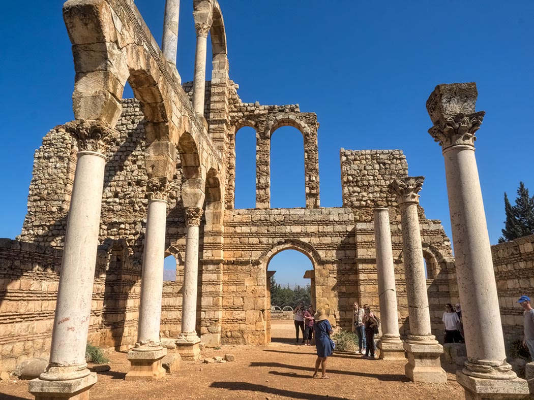 Large palace at the Umayyad archeological site at Anjar, in the Beqaa Valley in Lebanon