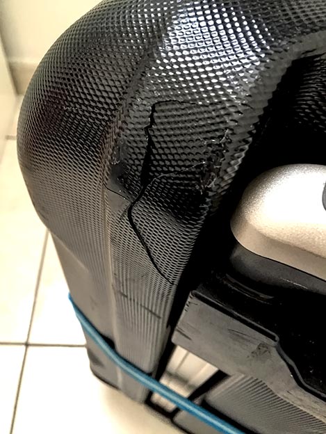 airline damaged my suitcase