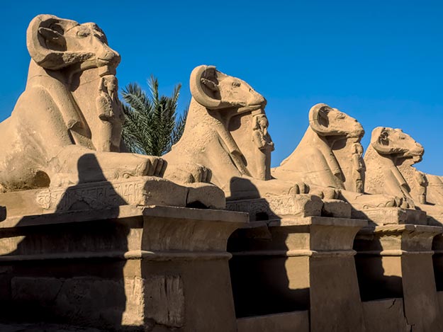 Avenue of Sphinxes at Karnak Temple in Luxor, Egypt