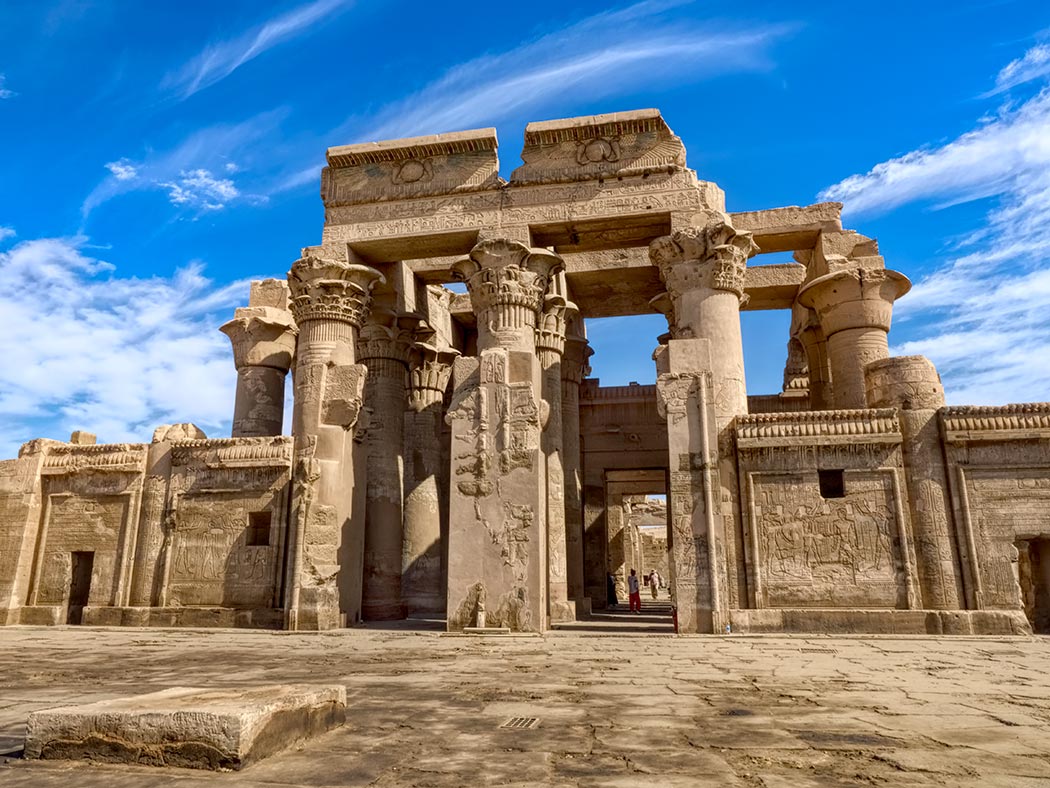 Kom Ombo Temple, near Aswan in Upper Egypt, is the only temple in Egypt dedicated to two separate gods