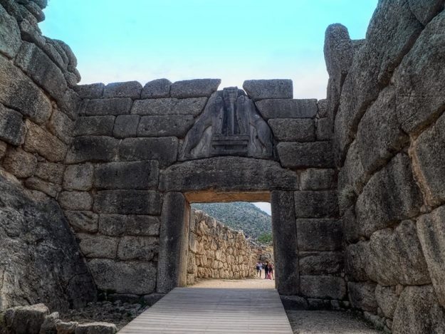 Lion Gate, Fabled Entrance To The Ancient Citadel Of Mycenae, Greece