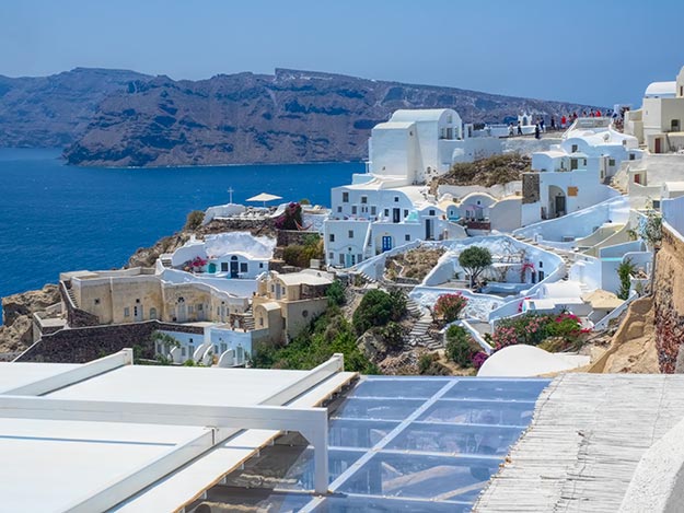 The view that every visitor to Oia, on the Greek island of Santorini, wants to capture in photos