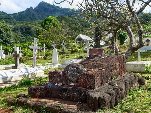 Grave of Paul Gaugin on the Marquesan island of Hiva-Oa