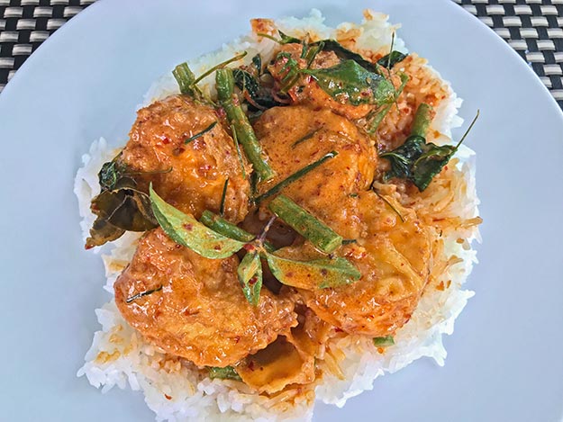 The red curry at Moreganic Vegetarian Restaurant was exquisite and delicious
