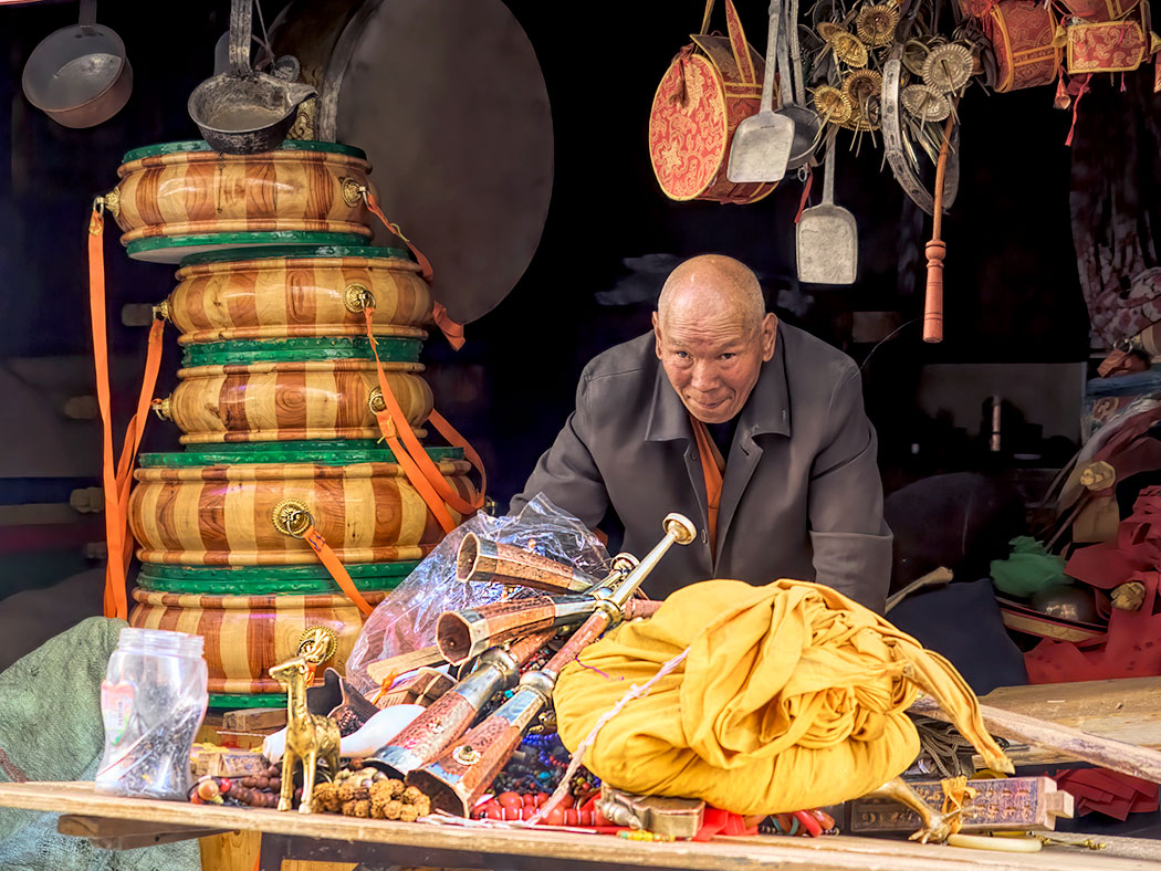 Shop in Old Lhasa offers an eclectic mix of merchandise