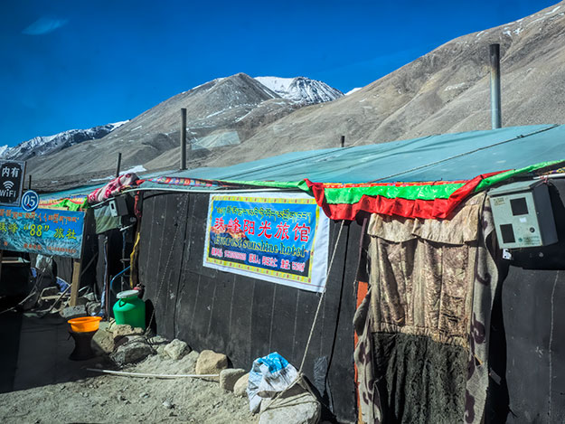 The Everest Sunshine Hotel, a yak-skin tent at Everest Base Camp