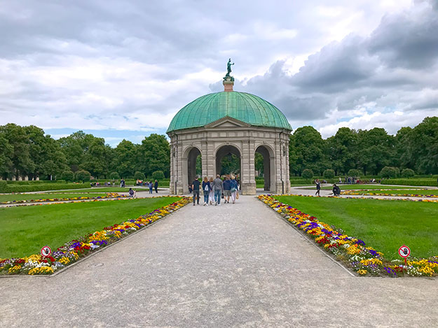 Today a public park, Hofgarten Royal Gardens were once the private gardens of the Munich Residenz