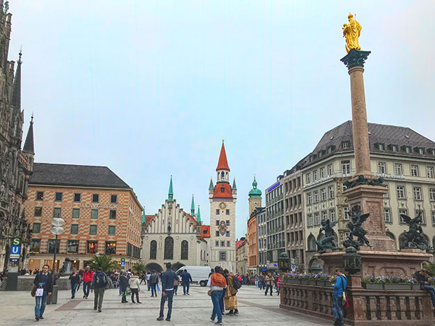 Marienplatz the main square of Munich