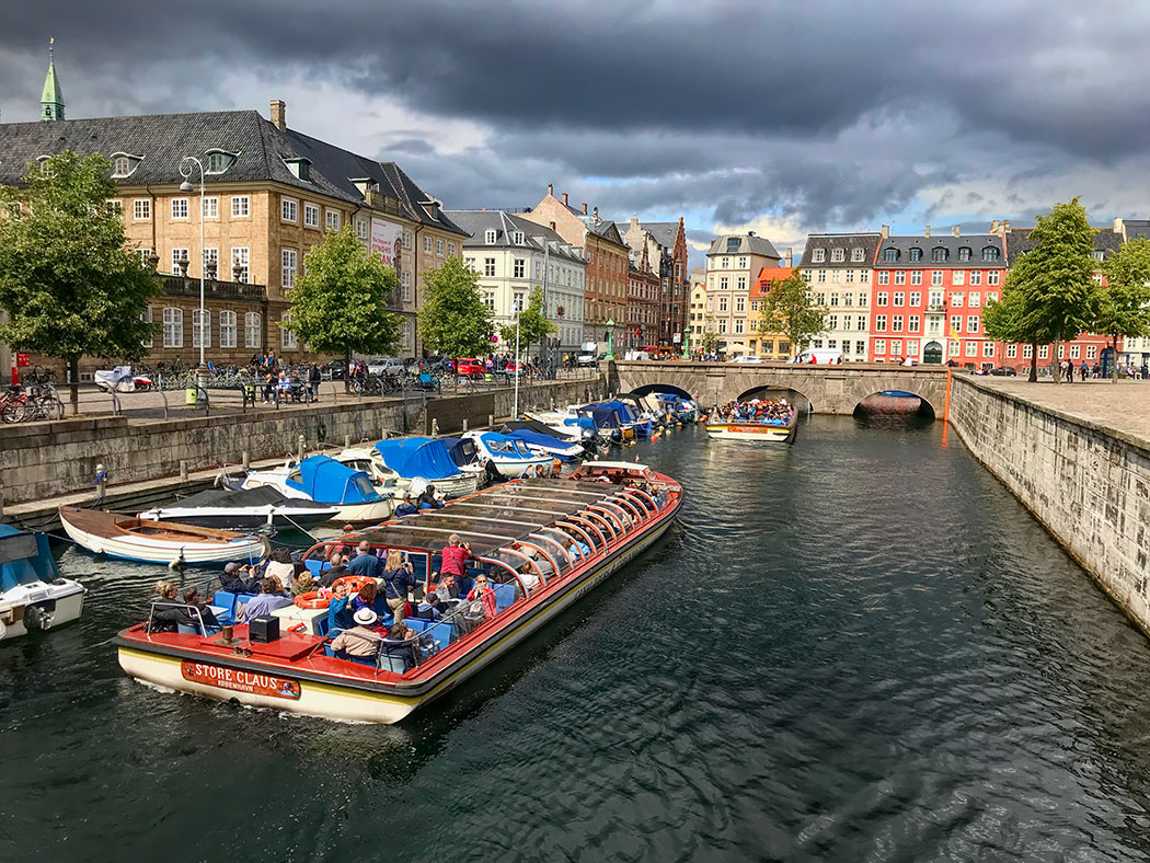 View down Frederiksholms Kanal in Copenhagen, Denmark