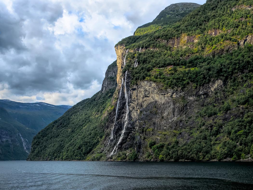 The Seven Sisters Waterfall in Geiranger Fjord, Norway