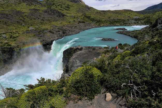 PHOTO: Salto Grande Waterfall in Torres del Paine National Park, Chile Salto Grande Waterfall ibn Torres del Paine in Patagonia Chile
