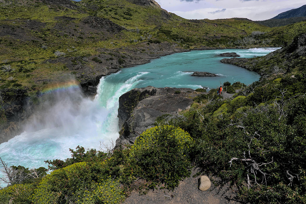 Salto Grande Waterfall in Torres del Paine, Chile - Hole in the Donut