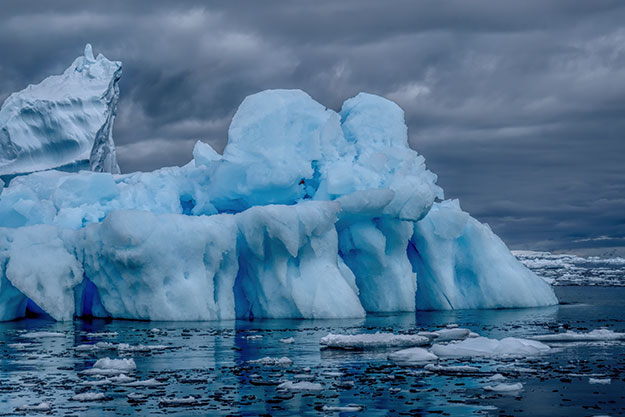 The icebergs of Antarctica - like enormous ice sculptures