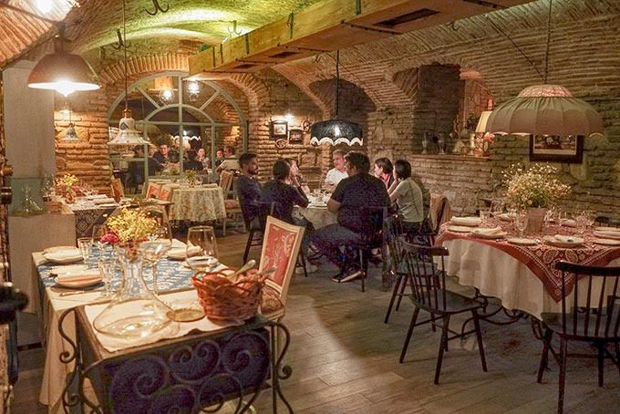 Cellar dining room at Restaurant Barbarestan