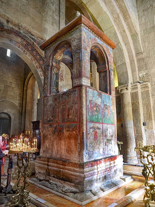 17th century ciborium at Svetitskhoveli Cathedral in Mtskheta Georgia beneath which the robe of Jesus is said to be buried