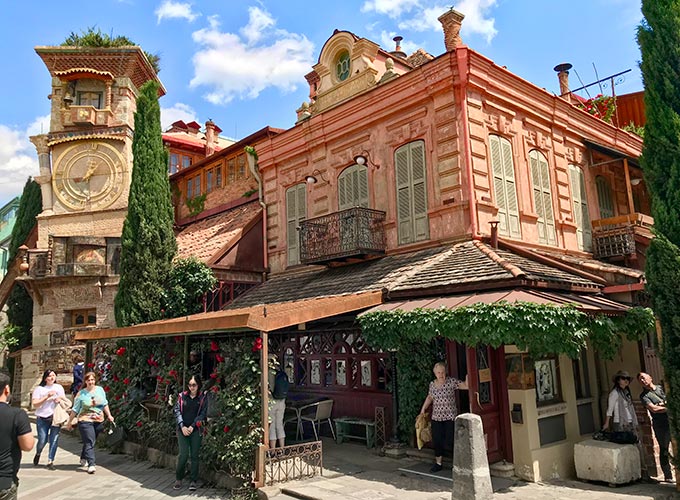 The Clock Tower and Gabriadze Cafe in Old Town is one of the most touted things to do in Tbilisi, despite the fact that it is only a few years old