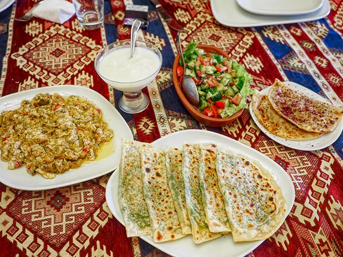 Other typical Azerbaijan cuisine at Ateshgah National Restaurant in Baku