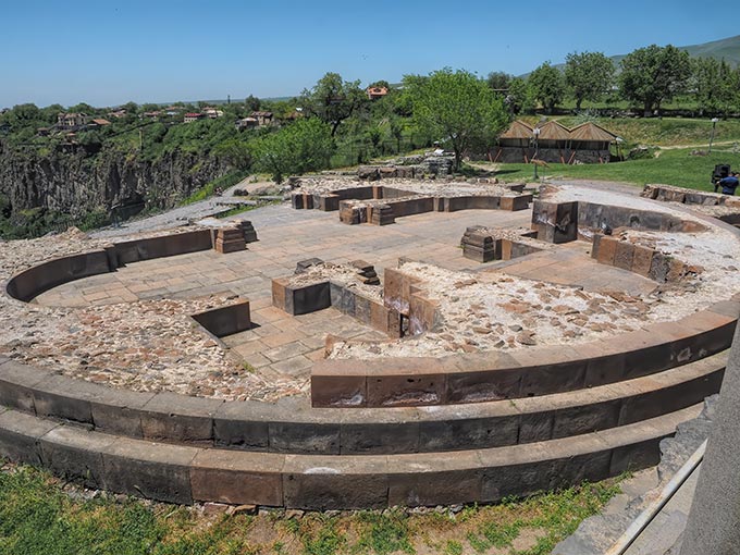 Ruins of the ancient palace at the Fortress/Temple of Garni