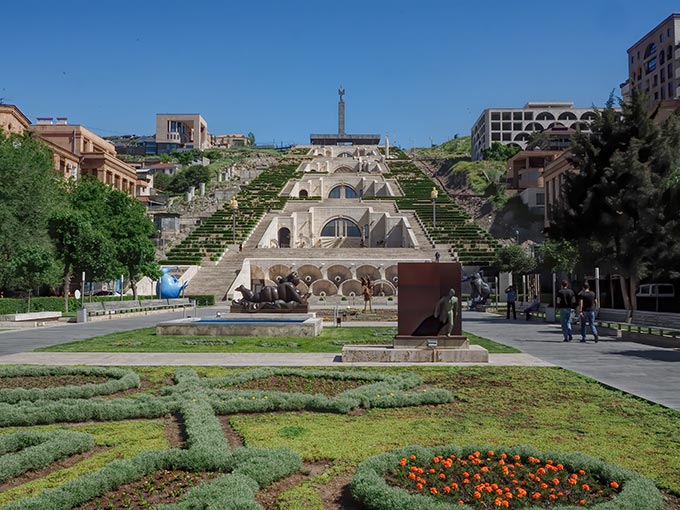 Cafesjian Sculpture Garden at the foot of the Cascade in Yerevan, , is a must see when visiting Armenia