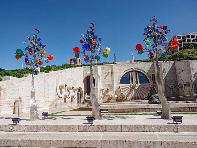 Sculptures installed on the Cascade in Yerevan