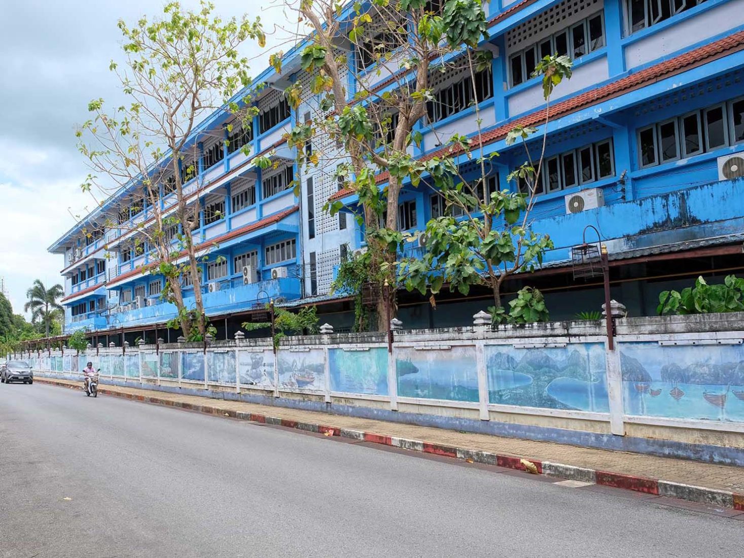 A wall of street art depicting the culture of Krabi