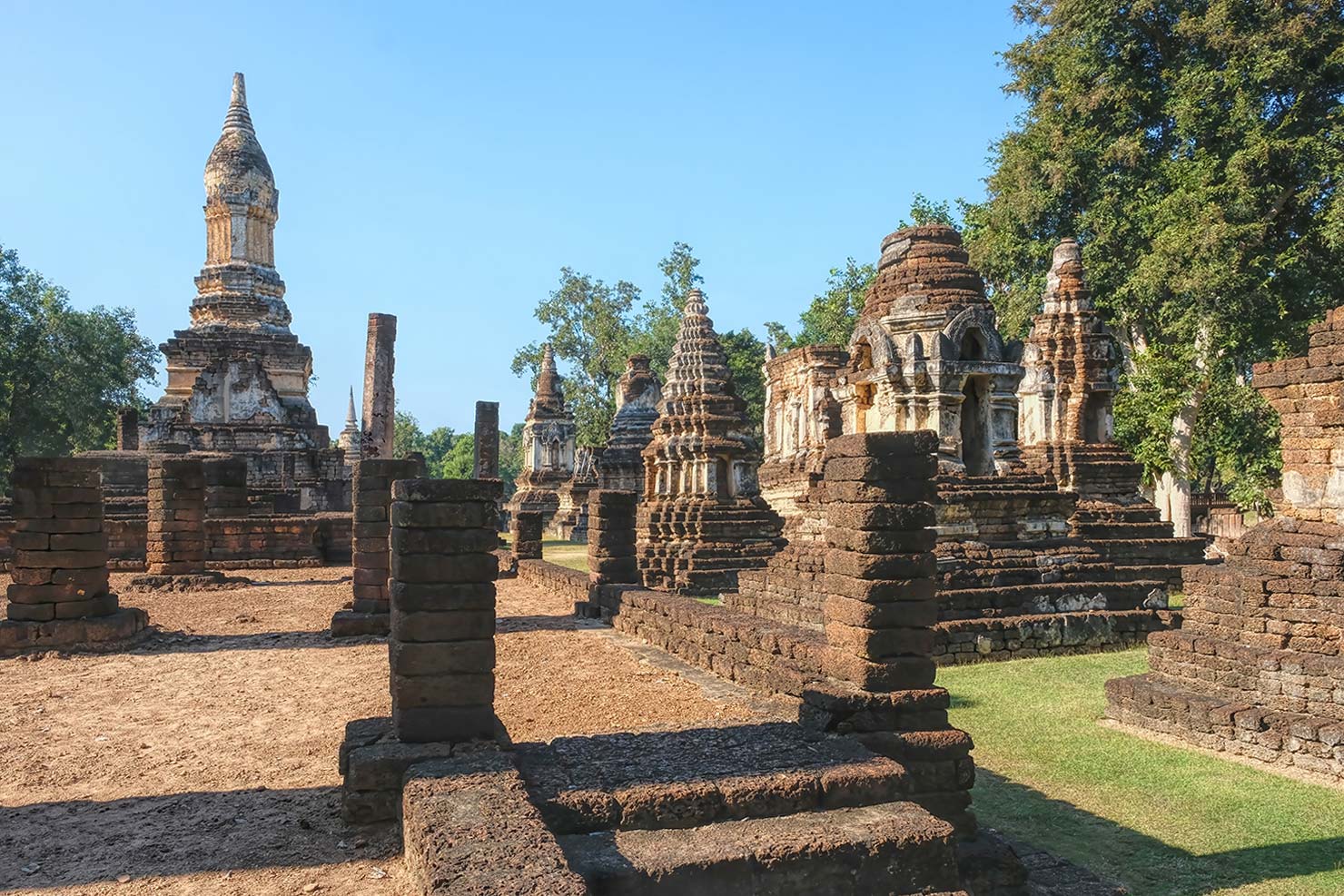 Thailand Si Satchanalai Historical Park Wat Wat Ched Thaeo