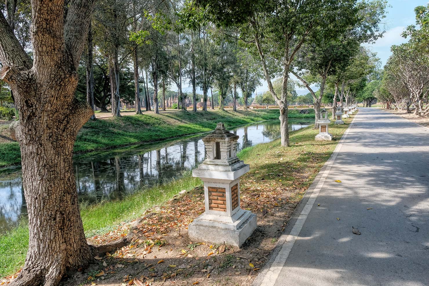 Thailand Sukhothai Historical Park Central Zone entrance walkway