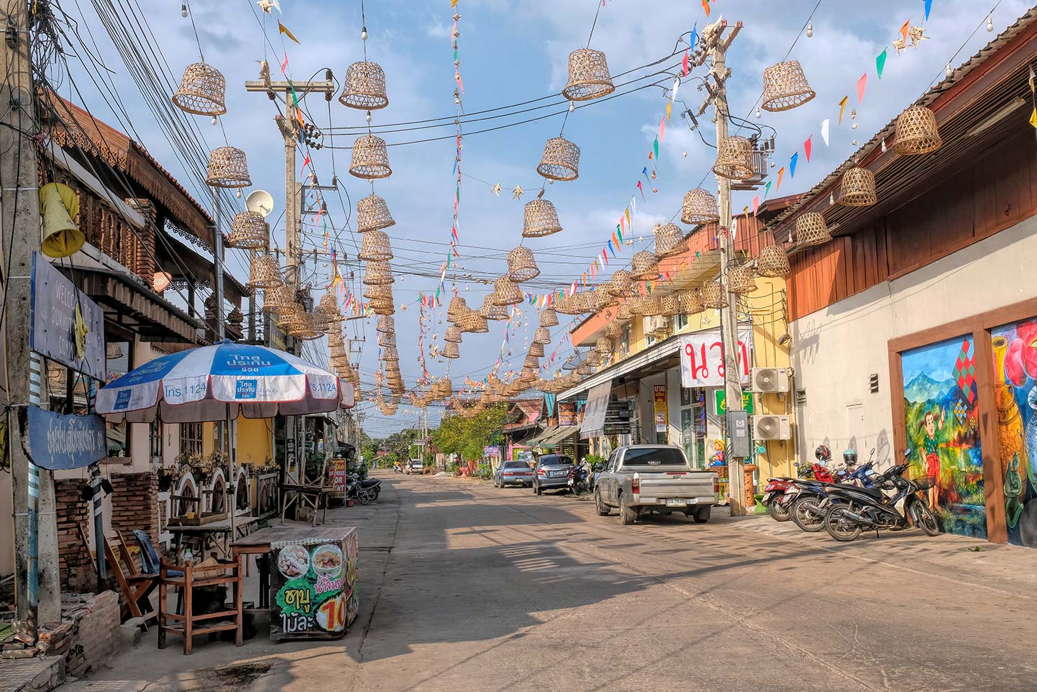 Thailand Sukhothai street scene in Old Sukhothai village