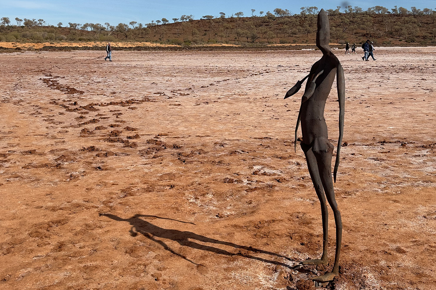 Antony Gormley sculptures dot Lake Ballard in Menzies Western Australia