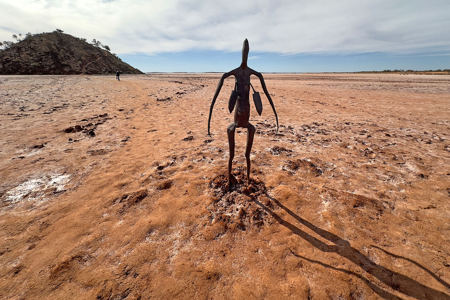One of 51 Antony Gormley sculptures on Lake Ballard in Menzies Western Australia