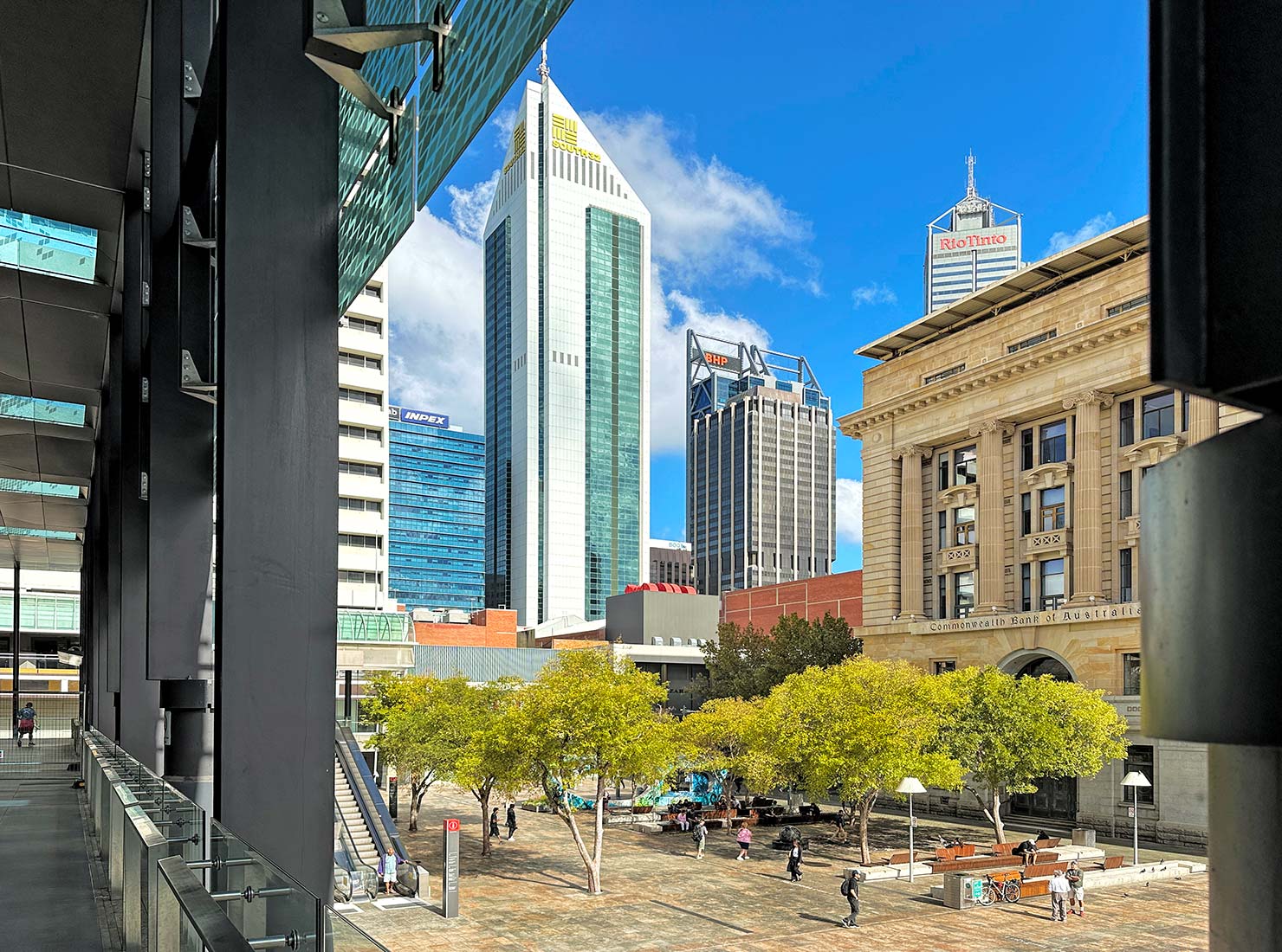Forrest Place and the historic General Post Office in downtown Perth Australia