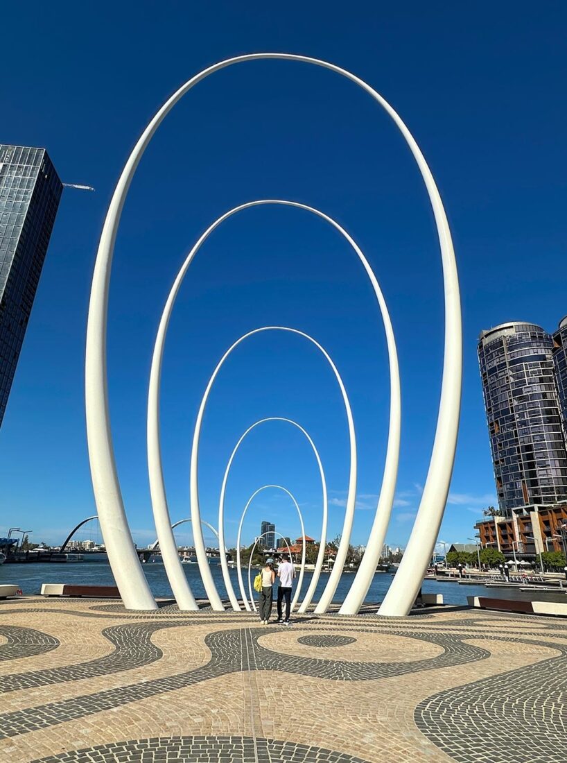 Spanda sculpture at Elizabeth Quay in Perth Australia