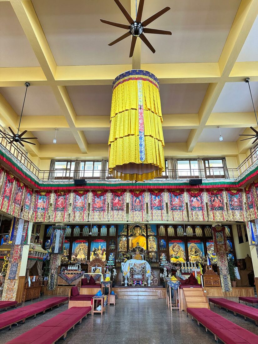Interior of the Gyuto Tantric Monastery in Dharamshala India