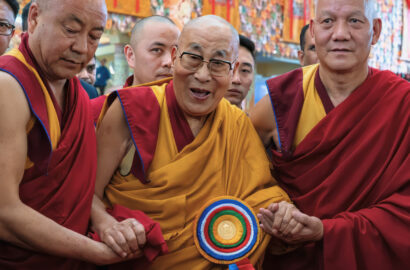 India McLeod Ganj Namgyal Monastery Dalai Lama arrives for his 90th birthday celebration courtesy of Tsungyi Chiu