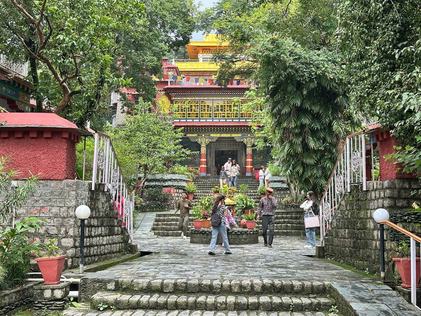 Exterior of Deden Tsuklagkhang Temple at the Norbulingka Institute another must see site in the Dharamshala area