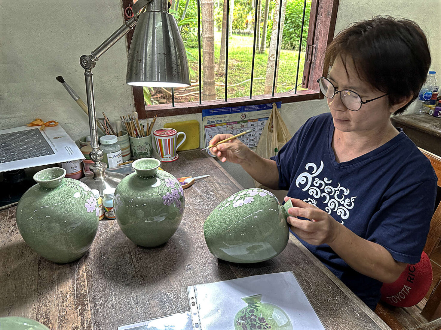 The ancient art of Celadon ceramics is preserved at Chiang Mai Celadon in Doi Saket