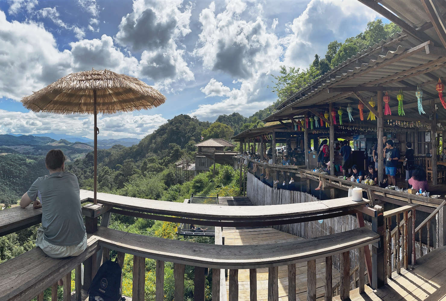 The Hanging Leg Noodle House in Ban Ja Bo village Mae Hong Son province Thaland
